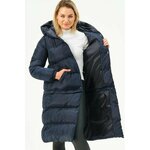 Z6772 DEWBERRY SHORTENABLE WOMEN'S COAT-LACQUER plava