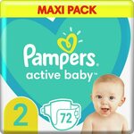 Pampers Active Baby Size 2 jednokratne pelene 4-8 kg 72 kom