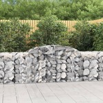 vidaXL Lučne gabionske košare 9 kom 300x50x80/100 cm pocinčano željezo