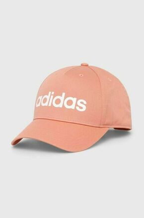 Pamučna kapa sa šiltom adidas boja: narančasta