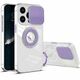 MM TPU IPHONE 14 PRO --CLEAR CAM AND RING, 2mm purple