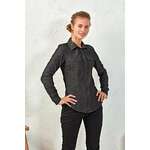 WOMENS JEANS STITCH DENIM SHIRT - Indigo Denim,L
