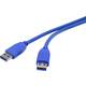 Renkforce USB kabel USB 3.2 gen. 1 (USB 3.0) USB-A utikač 50.00 cm plava boja pozlaćeni kontakti