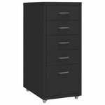 vidaXL Mobilni ormarić za spise crni 28 x 41 x 69 cm metalni