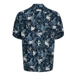 JACK & JONES Košulja 'JJEJEFF' sivkasto plava / noćno plava / žad / bijela