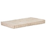 vidaXL Paletni podni jastuk pamučni 120 x 80 x 10 cm bež