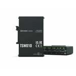 Teltonika TSW010 DIN Rain Switch 5 x Fast Ethernet (10/100) Podrška za napajanje putem Etherneta (PoE) Crno