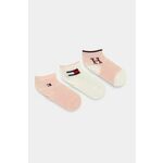 Čarapice za bebe Tommy Hilfiger 3-pack boja: ružičasta, 701229881