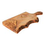 AtmoWood Rustikalna daska za rezanje od maslinovog drveta s ručkom 30 cm