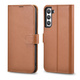 iCarer Haitang Leather Wallet Samsung Galaxy S22+ Plus brown
