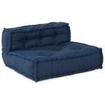 vidaXL Pouffe Indigo Tkanina (100% pamuk) 70 x 70 x 54 cm