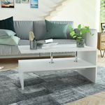 vidaXL Stolić za Kavu od Iverice 90x59x42 cm Bijeli