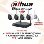 DAHUA 4MP BEŽIČNI SET ZA VIDEO NADZOR SA 4 KAMERE DAHUA-WIFI4-4MP