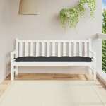 Jastuk za vrtnu klupu crni 180 x 50 x 7 cm od tkanine Oxford