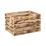 AtmoWood Drvena gajba od paljenog drveta 60 x 39 x 35 cm