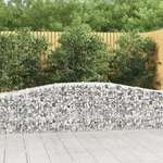 vidaXL Lučne gabionske košare 2 kom 400x50x60/80 cm pocinčano željezo