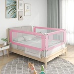 vidaXL Sigurnosna ograda za dječji krevet ružičasta 150x25 cm tkanina