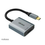 Akasa USB 3.2 Gen1 Type-C Dual Card Reader - silber AK-CR-10BK 