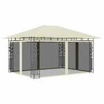 vidaXL Sjenica s mrežom protiv komaraca 4 x 3 x 2,73 m krem 180 g/m²