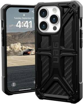 Urban Armor Gear Monarch stražnji poklopac za mobilni telefon Apple iPhone 15 Pro karbon crna boja