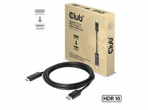 CLUB3D DisplayPort 1.4 HDMI 2.1 transformator Crno 3m CAC-1087