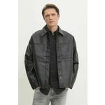 Košulja Calvin Klein Jeans za muškarce, boja: crna, relaxed, J30J326731