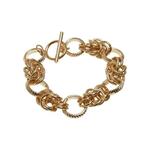 Multiring bracelet - gold color smeđa