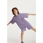 GRIMELANGE Bogota Knitted Comfort Fit Tracksuit Set Embroidered/Embroidered Purple Round Nec ljubičasta