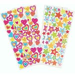 PlayBox: Set naljepnica sa srcima i zvijezdama, 214 komada