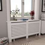 vidaXL Pokrovi za radijator 2 kom bijeli 172 x 19 x 81,5 cm MDF