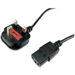 Equip 112300 Kabel za napajanje crni 2m BS 1363 C13 spojnica Equip struja priključni kabel 2 m crna