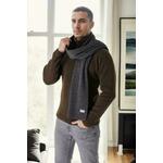 49766 Dewberry Knitted Mens Scarf-ANTHRACITE smeđa