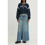 Traper suknja Tommy Jeans maxi, širi se prema dolje, DW0DW19652