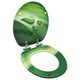 vidaXL Toaletna daska s mekim zatvaranjem MDF zelena s uzorkom kapi