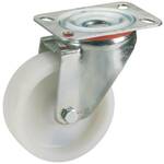 dörner + helmer 731171 Okretni kotač od poliamida 125x35 mm Gl, ploča 100x85 mm, kotač bijela
