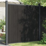 vidaXL Panel za ogradu s 2 stupa sivi 180 x 186 WPC