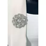 Brooch Flower XZ459-193 silver siva