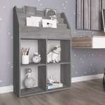 vidaXL Stalak za dječje časopise boja betona 71x 30x114 cm od iverice