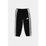 Dječji donji dio trenirke adidas boja: crna, s aplikacijom, JC9612