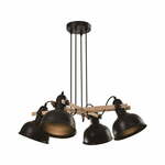 Crna viseća lampa s metalnim sjenilom Reno - Candellux Lighting