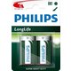 Philips baterije LongLife Blister C, 2 komada