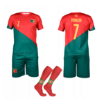 ShopJK DJEČJI NOGOMETNI DRES S DOKOLJENICAMA RONALDO PORTUGAL - KOMPLET Rozmery: 122
