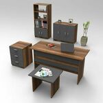 Set uredskog namještaja, OrahAntracit, VO14 - BA