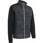 Callaway Mens Abstract Camo Printed Mixed Media Full Zip Caviar S