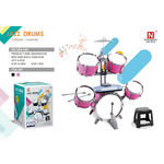 Dječji set bubnjeva s mini klavirom - crni