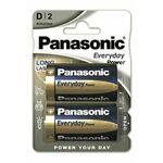 Panasonic alkalna D baterija, LR20, Everyday Power, 1.5V, 2 komada, ozanka modela LR20EPS/2BP