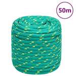 vidaXL Brodski konop zeleni 16 mm 50 m od polipropilena