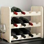 vidaXL Stalak za vino 43 x 25 x 37 cm od masivne borovine