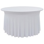 vidaXL Rastezljive navlake za stol 2 kom duge 150 x 74 cm bijele