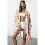 Trendyol Striped Belted Mini Woven Kimono&Kaftan siva